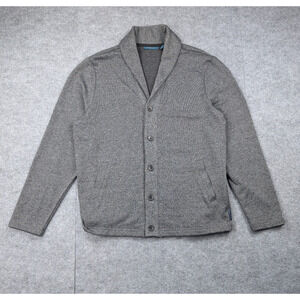 Perry Ellis Cardigan Men Large Shawl Collar Fisherman Old Money Timeless Capsule